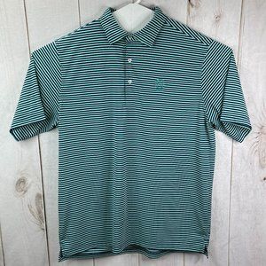 Donald Ross Men's L Stripped Golf Polo S/S